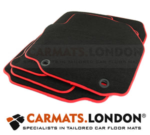 Ford S-Max 2006 - 2015 (Oval Clips) Tailored High Quality Car Mats with Red Trim